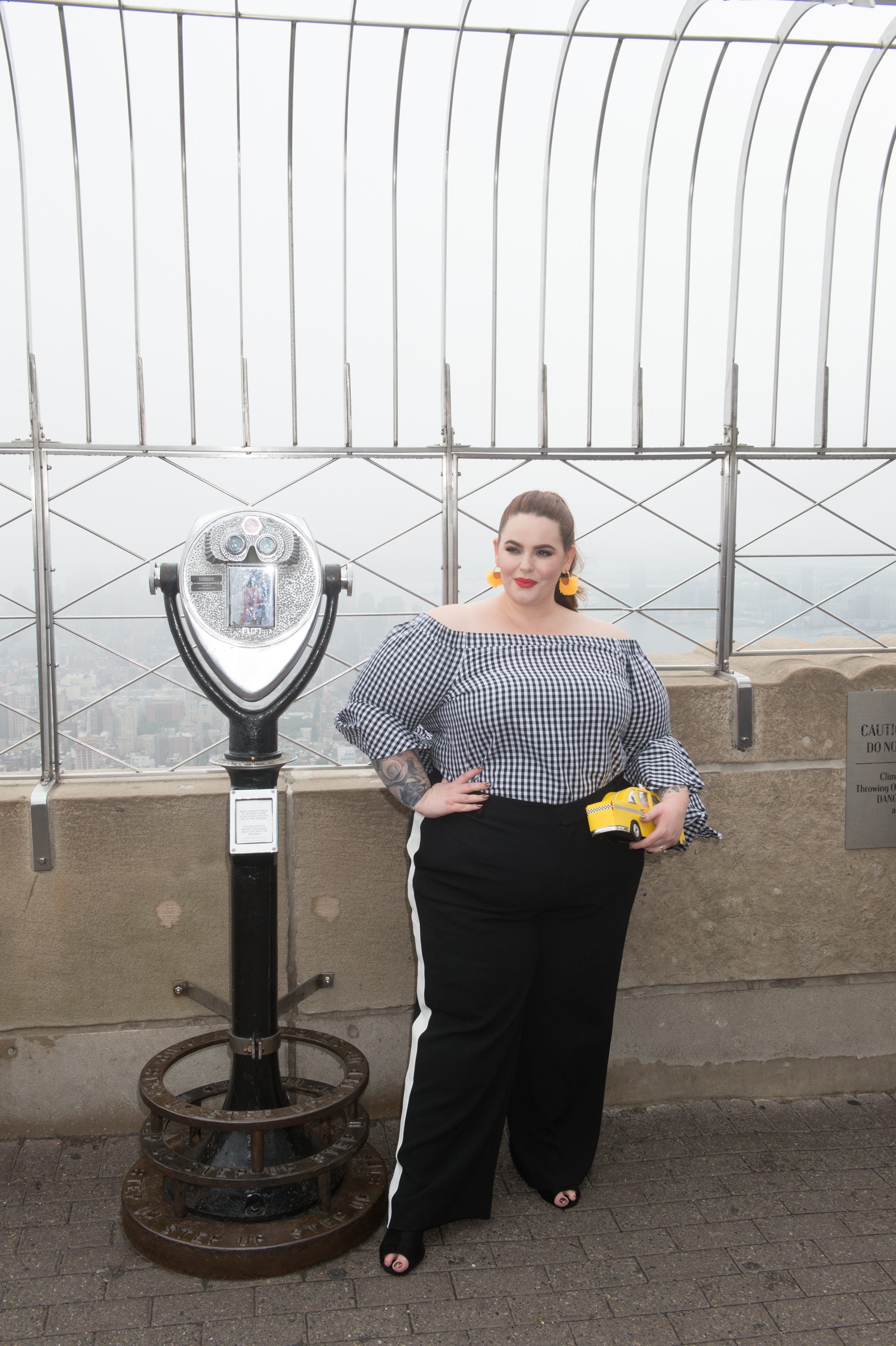 Plus-size model Tess Holliday visits the Empire State Building
