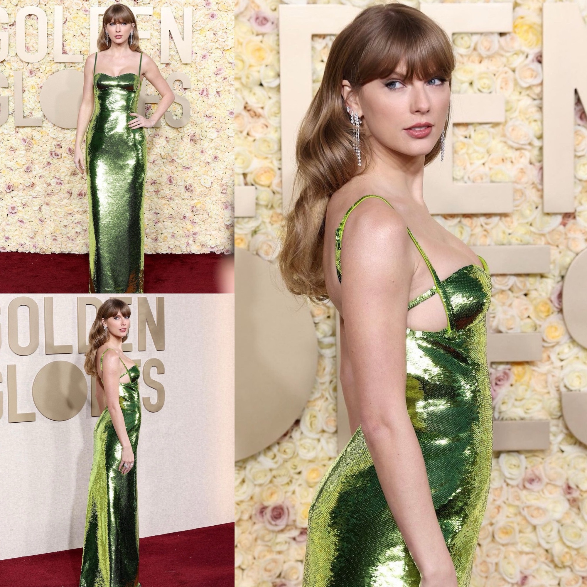 green emerald velvet dress Shop a Dupe of Taylor Swift's Green Sweater Dress on Amazon main image 0